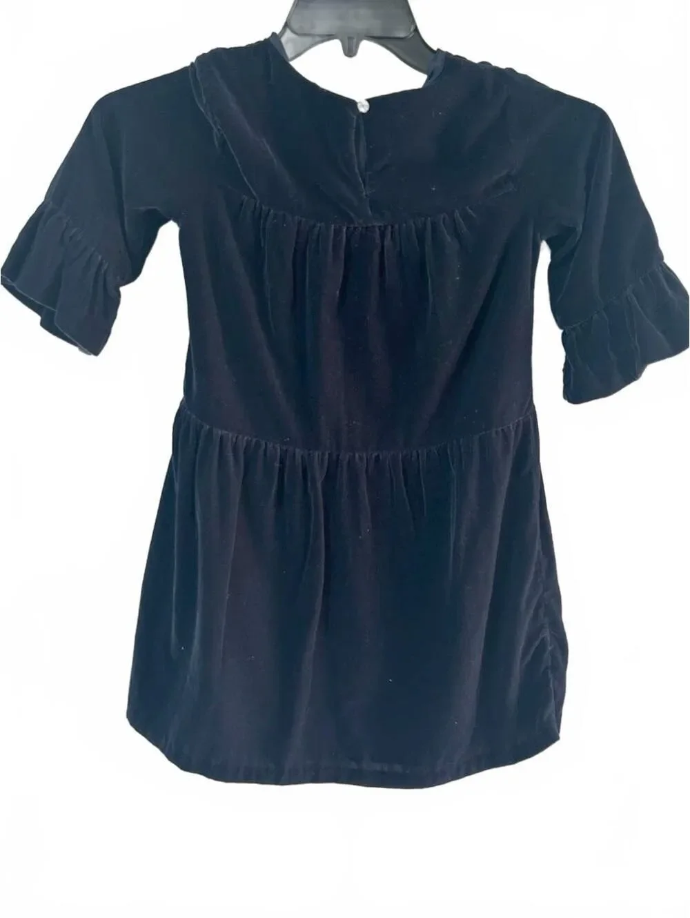 Gymboree Velvet Tiered Dress - Navy Blue | Size 8